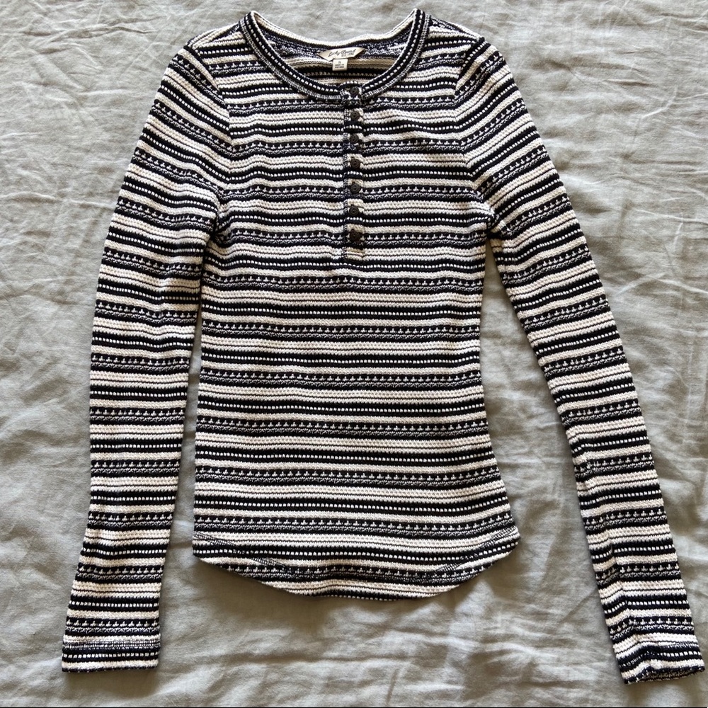 Lucky brand waffle knit henley